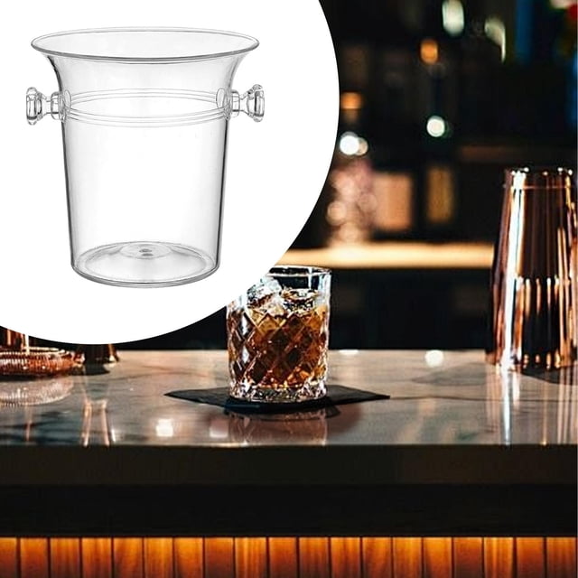Cubo de hielo con asa, cubo para enfriar vino, botellas de cerveza, bebidas, bañera de hielo, bañera aislada para bebidas para entretener cócteles en Sin patrón