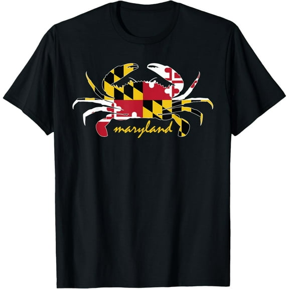 Maryland Crab Cute State Pride Flag T-Shirt