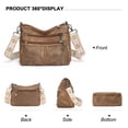 thumbnail image 3 of GAEKEAO Crossbody Bags for Women Soft Leather Large Capacity Multi Pocket Shoulder Purse with Adjustable Strap, 3 of 8