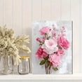 thumbnail image 2 of Qisvanset Pink Roses Floral Canvas Wall Art 15.75x11.81 Inches, 2 of 8