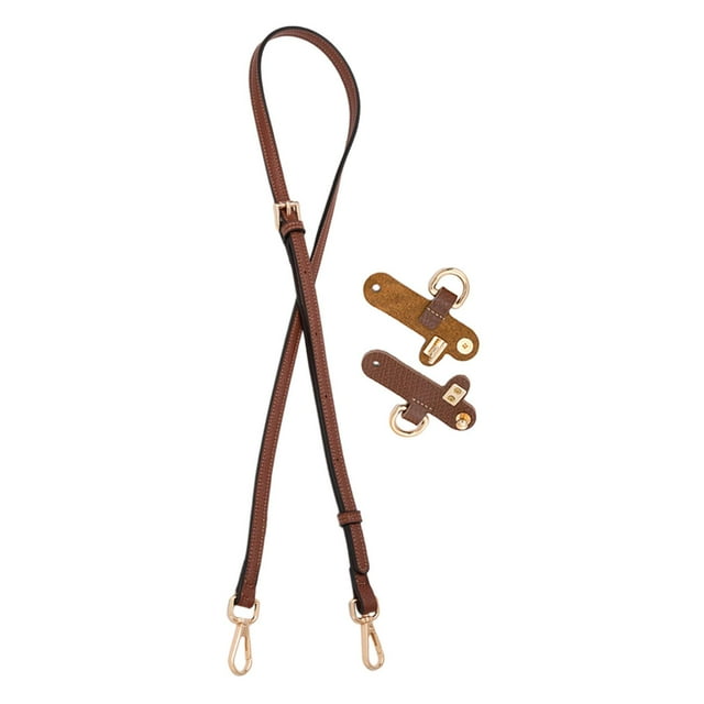 MERIGLARE Purse Strap Classic Adjustable Length Replacement Cross Body Strap for Briefcase Brown Golden Buckle