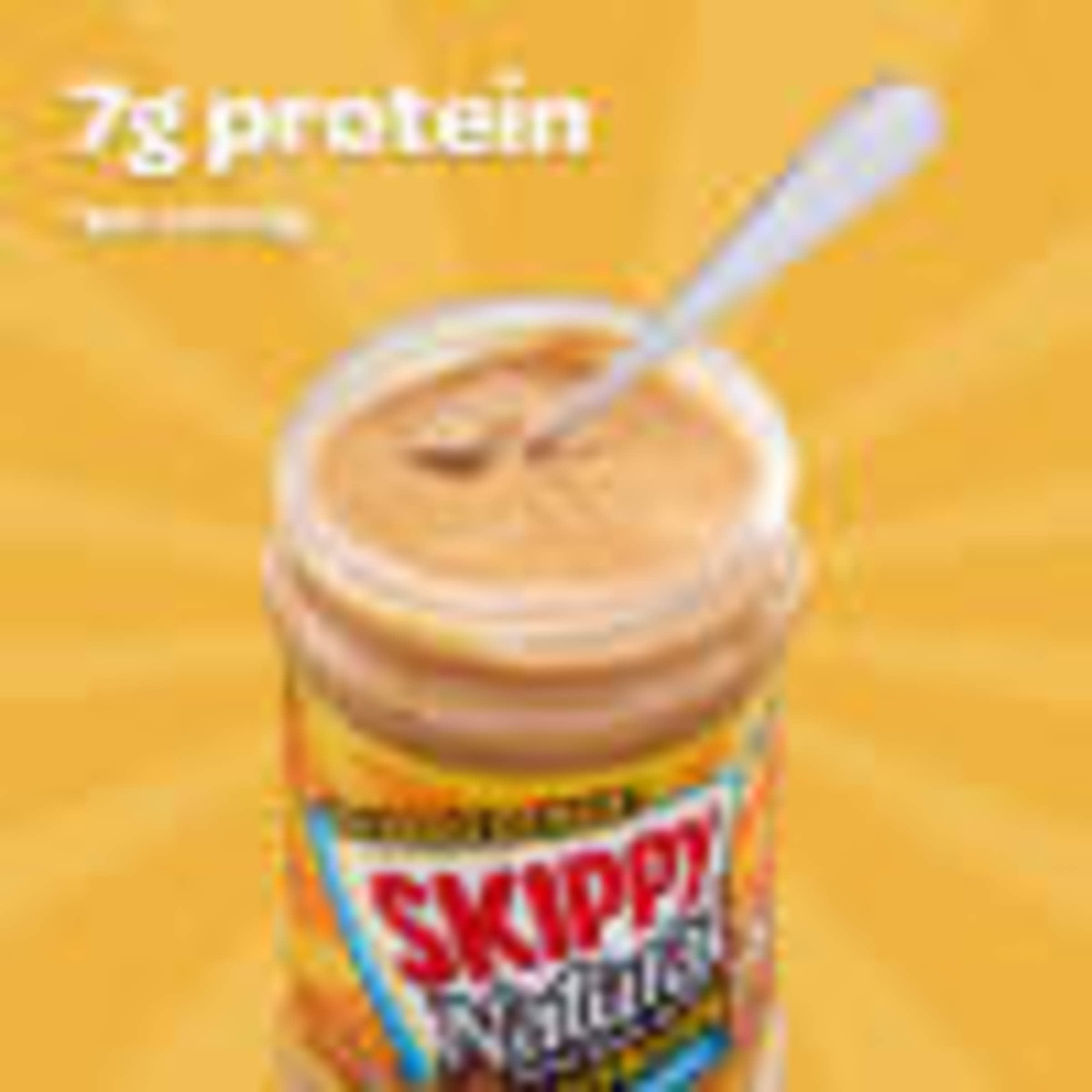 SKIPPY Natural Creamy Peanut Butter Spread with Honey, 6 G Protein per Serving, 15 oz Plastic Jar (Pack of 4)
