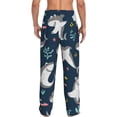thumbnail image 3 of Daiia Friendly Smiling Sharks Men's Sleep Pant with Pockets and Drawstring,Pajama Pants-Large, 3 of 9