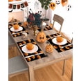 thumbnail image 5 of Halloween Placemats Set of 6 Funny Pumpkin Stars Bat Place Mats Fall Placemat Black Backdrop Table Mats for Dining Kitchen Table Holiday Dinner Party Home Decorations 13x19 Inch, 5 of 8