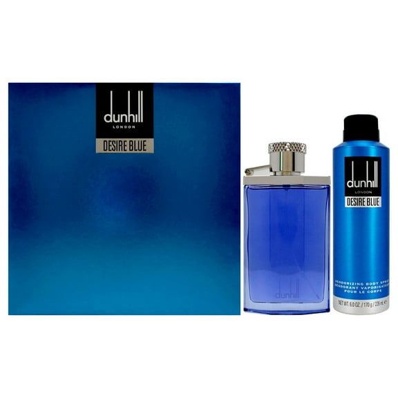 Alfred Dunhill Desire Blue , 2 Pc Gift Set 3.4oz EDT Spray, 6oz Deodorant Spray