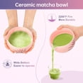 thumbnail image 3 of Matcha Whisk Set, Cherry-Blossom Matcha Set Making Kit Includes Ceramic Matcha Bowl, Whisk and Holder, Bamboo Scoop, Scoop Rest, Sifter, Greeting Card and Tea Towel - 8 Pcs Matcha Set Pink, 3 of 4