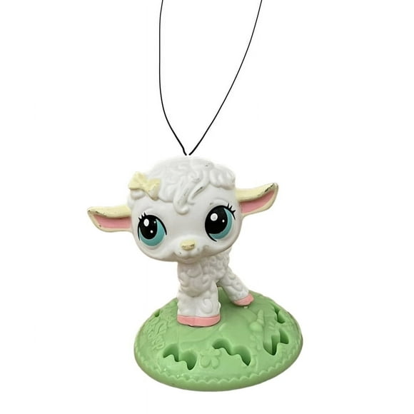 Mc Donald's Littlest Pet Shop Lamb 2” Holiday Christmas Tree Ornament Figure Figurine Dangler Rare New