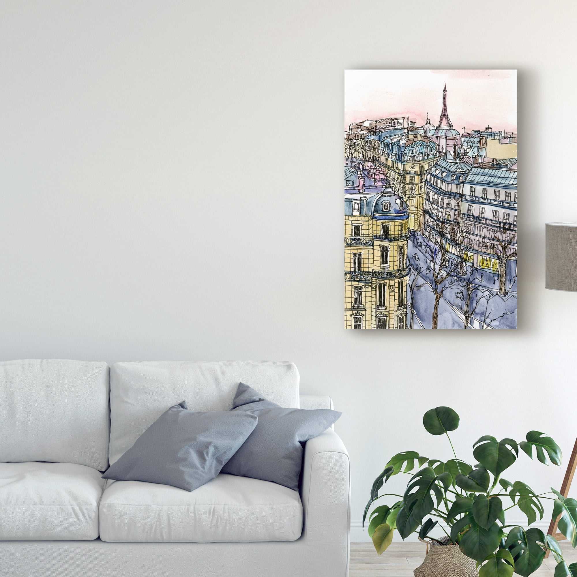 Trademark Fine Art 'City Scene IX' Canvas Art by Melissa Wang