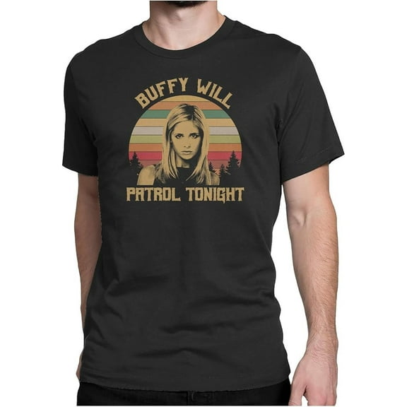 Buffy Will Patrol Tonight - Vintage Retro T-Shirt