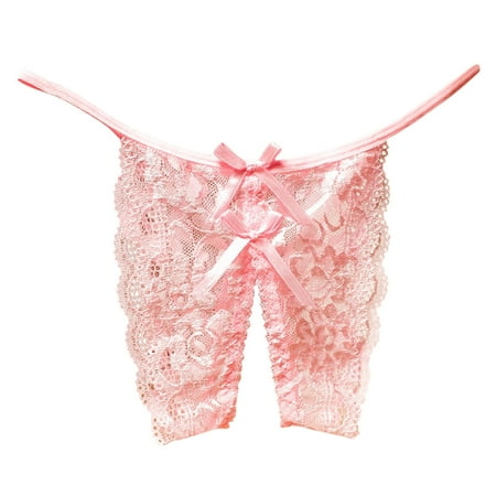 Crotchless Underwear for Women Cheeky Panties Pink Underwear Women s Lingerie Crotchless One Size