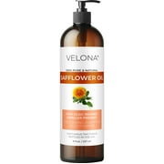 Safflower Oil by Velona - 8 fl oz | 100% Pure and Natural Carrier Oil | Refined, Expeller Pressed | Cooking, Skin, Hair, Body & Face Moisturizing | Use Today - Enjoy Results