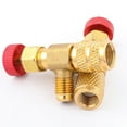 thumbnail image 5 of QHUDLV Refrigerant Charging Valve, Brass Low Loss HVAC Fittings for R32 R22 R410, A/C Maintenance Tools, 5 of 9
