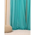 thumbnail image 6 of The Art Box Tie Top Linen Curtains Solid Turquoise 35w x 63l inch Curtains Living Room Bedroom Drapes Gauze Linen Blended Farmhouse Curtains Pack of 2, 6 of 6