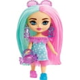 thumbnail image 2 of Bundle of 2 | Barbie Extra Mini Minis Doll - Brunette Doll with Visor and Lightning Bolt Dress + Doll with Two-Tone Pink and Mint Hair + Accessories, 2 of 14