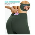 thumbnail image 2 of BALEAF Women's Winter Leggings Fleece Lined Waterproof Thermal Hiking Pants Warm Tights Running Gear Cold Weather Army Green 3XL, 2 of 6