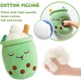 thumbnail image 4 of DITUCU Lindo Boba Té Peluche Juguete Relleno Burbuja Té Peluche Dibujos Animados Suave Helado Leche Té Taza Almohada Hogar Abrazo Regalo para Niños Verde 9.4 Pulgadas TUNC Sencillez, 4 of 5