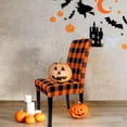 thumbnail image 5 of 4Pcs Fall Chair Slipcovers Orange White Buffalo Check Dining Chair Covers Protector Removable Stretch Elastic Seat Covers for Thanksgiving Party Kitchen Home Hotel Restaurant Ceremony Decor, 5 of 6
