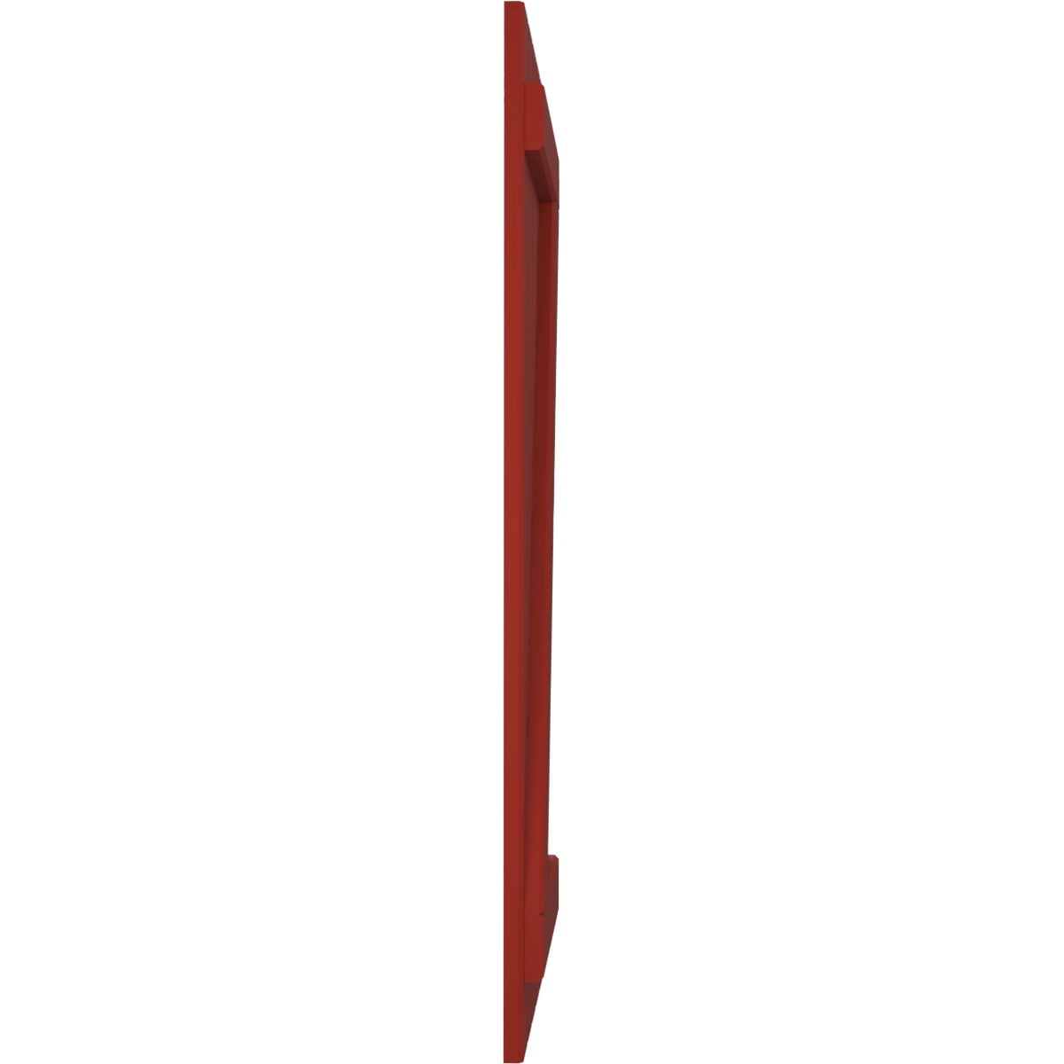 Ekena Millwork 17 1/2"W x 72"H Americraft Five Board (2 Batten) Exterior Real Wood Joined Board-n-Batten Shutters w/ Z-Bar (Per Pair), Pepper Red