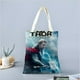 thumbnail image 2 of Thor Bolso de tela con estampado de lienzo para mujer, bolsa de compras reutilizable y estética, con cremallera interior, regalo para mujer,38*45cm., 2 of 6