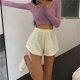thumbnail image 1 of Pantalones cortos de pierna ancha para mujer, Shorts deportivos de alta elasticidad con cordón, holgados e informales, para correr y Fitness, Verano, 1 of 4