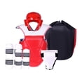 thumbnail image 2 of Conjunto de equipo de protección de Taekwondo para hombre, protector de pecho, conjunto de uniforme de Taekwondo rojo para XL, 2 of 8