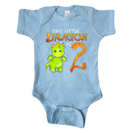 

Inktastic Dragon 2nd Birthday- turning two Gift Baby Boy or Baby Girl Bodysuit