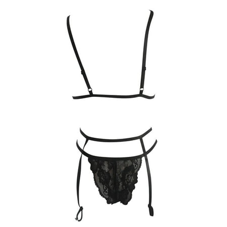 

Aayomet Women Lingerie Set Women Lingerie Lace Babydoll Strap Chemise Halter Teddy V neck Sleepwear Black S