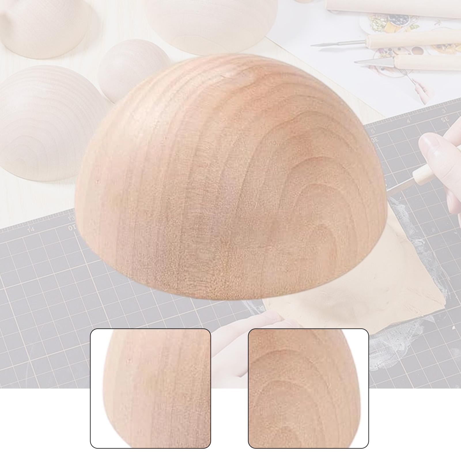 GUOOL Pottery Plate Press Half Round Clay Tool Wooden Pottery Plate Bowl Platter Maker Smooth Sturdy Design Suitable for Pottery Making Art Projects Gift Gi 15cm
