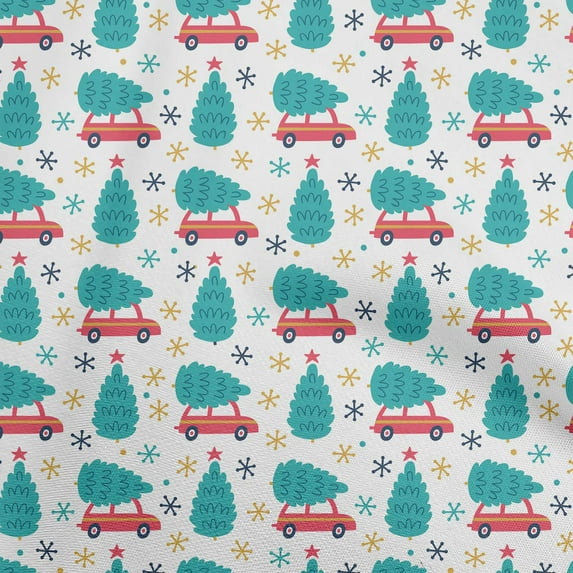 oneOone Viscose Chiffon Teal Green Fabric Tree Diy Clothing Quilting Fabric Print Fabric By Yard 42 Inch Wide