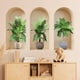 thumbnail image 4 of Juego de 3 pegatinas de pared de plantas tropicales verdes, autoadhesivas de PVC, para decorar pasillos, extraíbles, de fácil aplicación, para decoración del hogar., 4 of 6