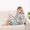 thumbnail image 4 of Jack Russell Terrier Dog and Flower Blanket Hoodies for Kids 6-13YR Oversize Wearable Blanket Hoodies for Boys Girls Teens, 4 of 7
