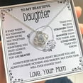 thumbnail image 6 of My Daughter Gift, Gift From Mom, Daughter Necklace, Love Knot Necklace, Gift For Her, Mother's day Gift Necklace With Meaningful Message Card Inside, 6 of 8
