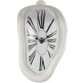 thumbnail image 2 of VONKY Novelty Plastic Melting Clock Home Office Shelf Desk Table Decoration Gift White, 2 of 2