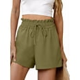 thumbnail image 2 of Fantaslook Summer Shorts for Women Cotton Linen Wide Leg High Waisted Shorts Drawstring Casual Beach Shorts with Pockets, 2 of 8