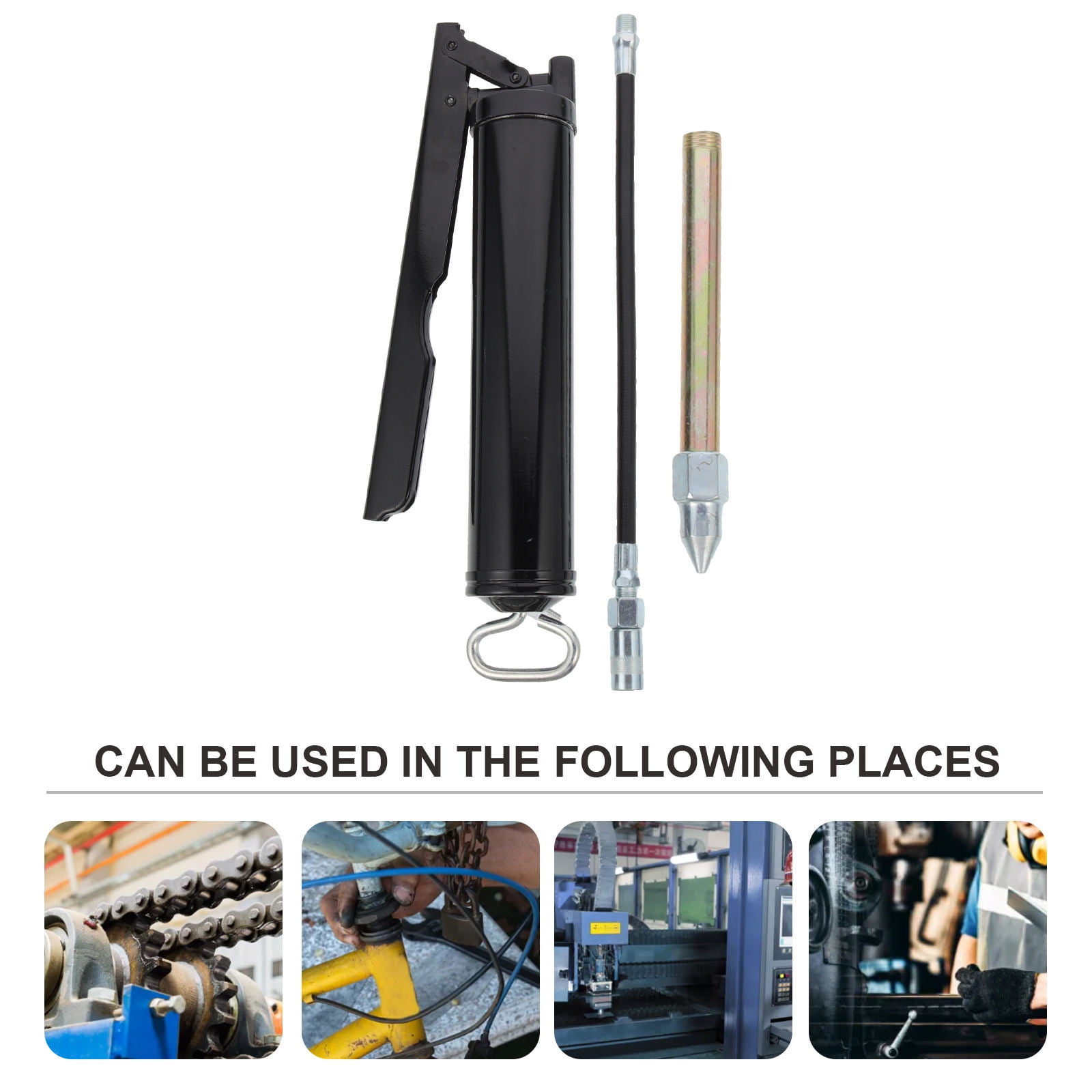 DEEPCRAFF Heavy Duty Black Car Lever Grease Ergonomic Handle Manual Lubrication Tool for Automotive Maintenance