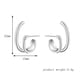thumbnail image 3 of HomeKingdee Silver-Plated Alloy Hoop Semi-Circle Ladies Earrings - Occident Fashion Jewelry for Various Occasions, 3 of 5