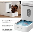 thumbnail image 2 of Automatic Dog Water Dispenser Gravity Waterer with Stainless Steel Bowl, 6.5L Large Capacity BPA-Free Noise-Free for Dogs Cats Pets (White), 2 of 7