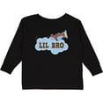 thumbnail image 3 of Inktastic Lil Bro Airplane Boys Pilot Brother Boys Long Sleeve Toddler T-Shirt, 3 of 5
