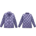 thumbnail image 5 of PiGOGI Women's Winter Jacket Zipper Casual Winter Coat Fall Outerwear Purple M, 5 of 6