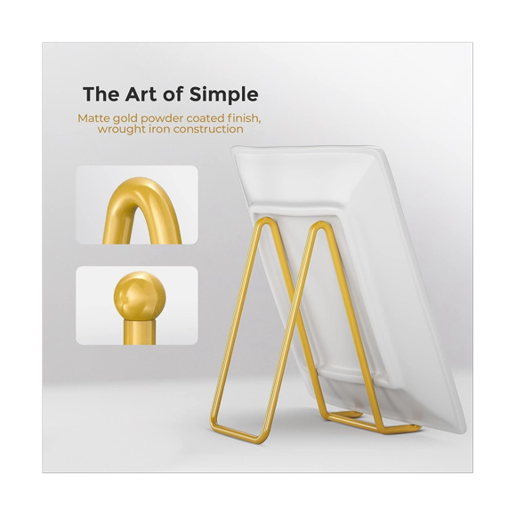 Plate Stands for Display - 6 Inch Plate Holder Display Stand + Metal Frame Holder Stand for Decorative Plate,Photo Easel