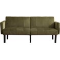thumbnail image 5 of Rugerasy 75.5IN 3 in 1 Futon Sofa Bed,MultiFunction Couch Sleeper with Adjustable Backrest,Loveseat,Mid Century Modern Futon Couch,Sofa Cama,Couches,Green, 5 of 9