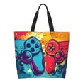thumbnail image 1 of Fotbe Gaming Bolsa Tote Estética de Lona con Estampado para Mujer - Bolsa Reutilizable de Hombro Casual para Vacaciones, Compras, Trabajo y Gimnasio, 1 of 8