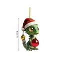 thumbnail image 3 of Christmas Tree Decorations Christmas Tree Lights, Dinosaur 2D Tree Pendant Holiday Party Decoration Accent, 3 of 9