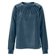 thumbnail image 6 of Pleated Front Shirts for Women, Mock Neck Long Sleeve Tops, Dressy Casual Fall Fashion Tunic Blouses, 6 of 9