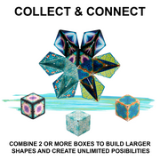 SHASHIBO Magnetic Fidget Cube That Transforms Into Over 70 Shapes, Undersea, 1 Pack