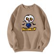 thumbnail image 3 of Men Halloween Sweatshirt Pumpkin Ghost Printed Casual Long Sleeve Spooky Pullover Sweatshirt New Fashion Comfy Shirts Camel XXL, 3 of 5