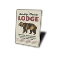 thumbnail image 4 of Lazy Bear Lodge Novelty Sign, Metal Wall Decor - 10x14 inches, 4 of 4