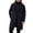 Black, variant on Wool Blend Notch Lapel Overcoat for Unisex, Single Breasted Long Sleeve Mid-Length, Casual Fall Winter Outerwear, 1 Piece, M-5XL, Plus Size Friendly