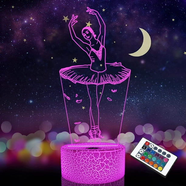 Ballet Dancing Gifts, 3D Illusion Lamp Kids Night Light with Remote Control  16 Colors Changing Gifts for Mom, Birthday Gift, Wedding Gifts, Grandmother  Gifts, Valentines Gift, Graduation Gifts, Friend 
