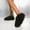 #202-Black, variant on Wowcloth Women's Fashion Winter Casual Fluffy Slippers - Comfortable Closed-Toe Indoor-Outdoor Warm Arch Support Flat Sole Cozy House Shoes